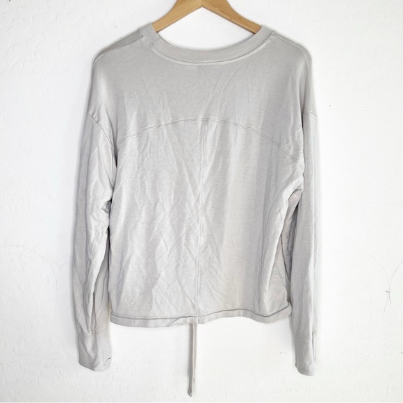 ATHLETA Light Beige Marina Crew Neck Drawstring Sweatshirt - Picture 4 of 8